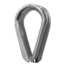 Design61 8 mm Wire Rope Thimble DIN65457 Galvanised Steel Set of 5