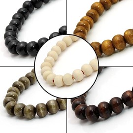 MILAKOO Wooden Beads Bracelet Tibetan Buddhist Meditation Mala Prayer Beads Men's Elastic Bracelet 6 / 8 mm, Wood