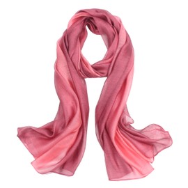 Sawekin Women's Summer Scarf / Stole, Colour Gradient Design, for Evening Dress, Festive / Wedding / Bridal Silk Scarf, Cotton Scarf for All Year Round -