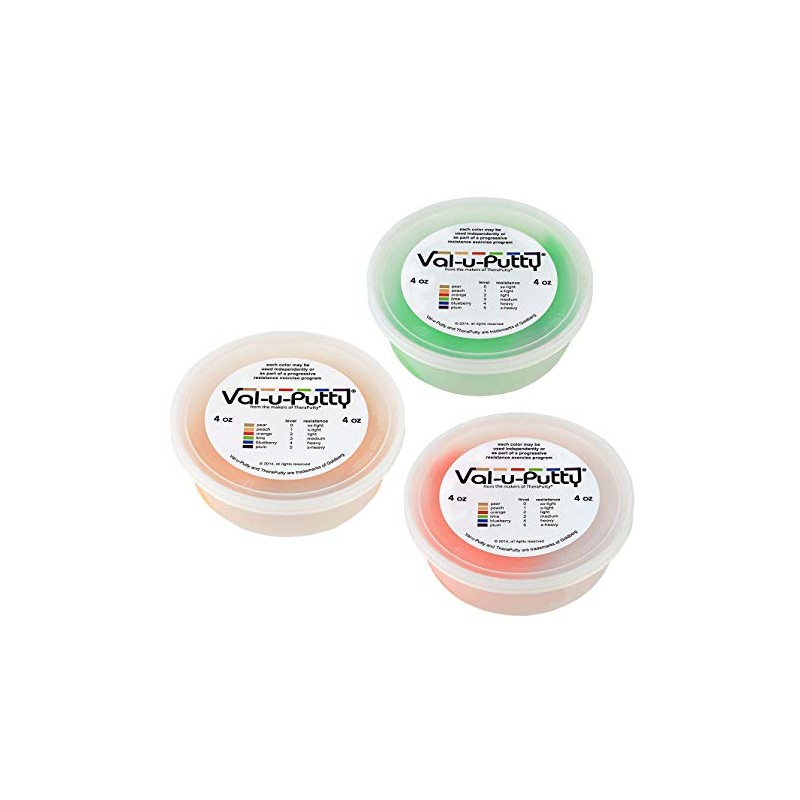 Val-u-Putty Exercise Putty - Peach, Orange, Lime - 4 oz