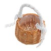 Hohopeti Elegant Round Wicker Basket Home Decor Essential Natural Rattan