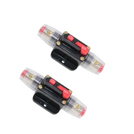 2 Piece 80A Circuit Breaker Reset Fuse Holder Inline Fuse for for Auto Car Marine Boat Stereo Switch Audio Inverter System Protection
