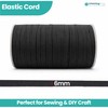 Black Elastic Cord 6mm | 10 Metres Flat Elastic Band