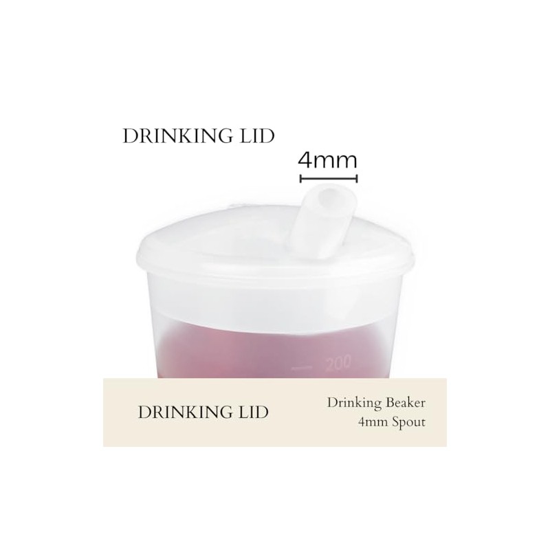 Plastic Beaker with Drinking Lid - Pack of 3 |