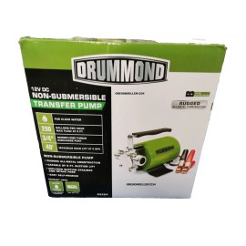 drummond NEW 12-Volt Portable Water Transfer Utility Pump 290 GPH (Total head lift 40 ft)