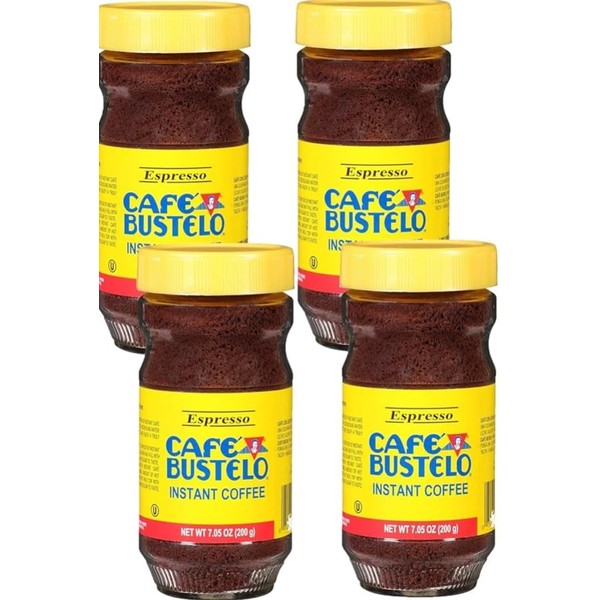 Café Bustelo_ Espresso Instant Coffee, 7.05oz, Packs of 4 +