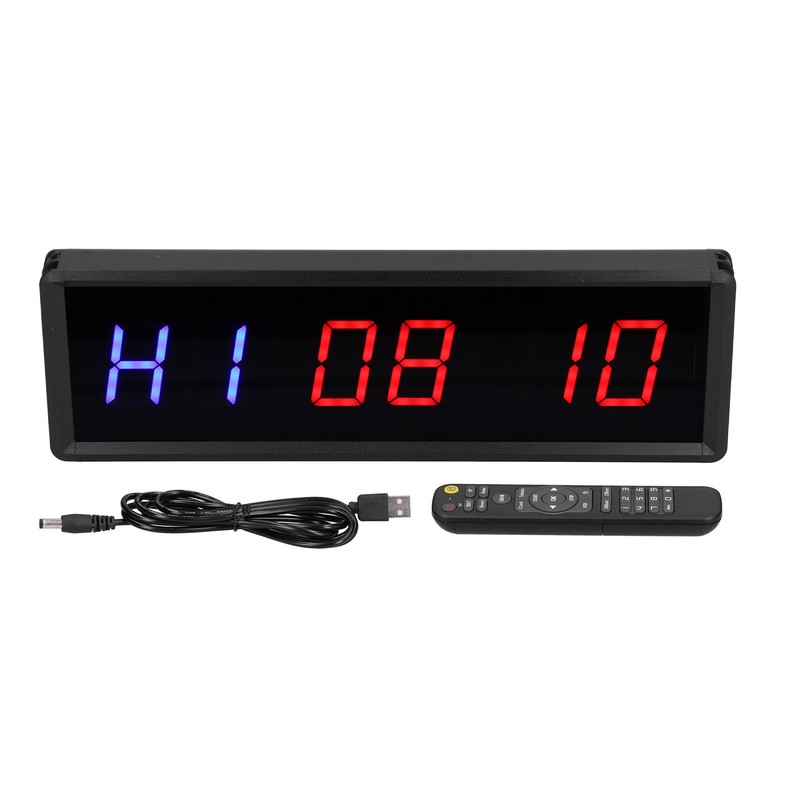 LED Interval Timer Gym Workout Count Down/Up Clock Stopwatch for