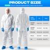 Cptoion 5 Pack Disposable Protective Coveralls with Hood, Zipper, Elastic