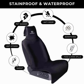 Car Seat Protector Waterproof Car Seat Cover - Neoprene Seat Covers Sweat Towels for Gym - Automotive Seat Covers & Accessories