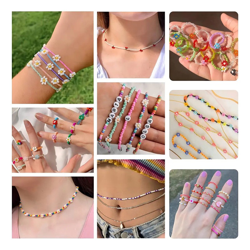 Cuentas Para Pulseras, 9000 Piezas 6mm Abalorios Para Hacer Jitai