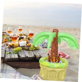 Palm Tree Floating Drink Cooler Palm Trees Palm Tree Drink Cooler Luau Party Cooler Ice Food Server Ornament Decor Party Supplies Ice Bucket European and American PVC Pool Party