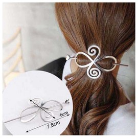Yheakne Clip de metal vintage con nudo para el pelo, clip para el pelo, clip para el pelo, clip para el pelo, clips decorativos para mujeres y niñas