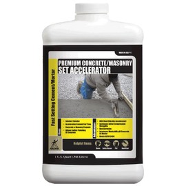 Akona Concrete/Masonry Set Accelerator - Fast Setting Additive, Accelerates Curing Time, Ideal for Cold Weather, Concrete & Masonry Projects (Quart, 1)