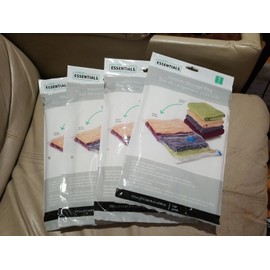 ESSENTIALS Lot Of 4 NEW ESSENTIALS Large VACUUM STORAGE BAG SPACE SAVER 17.5 in x 27.5 in