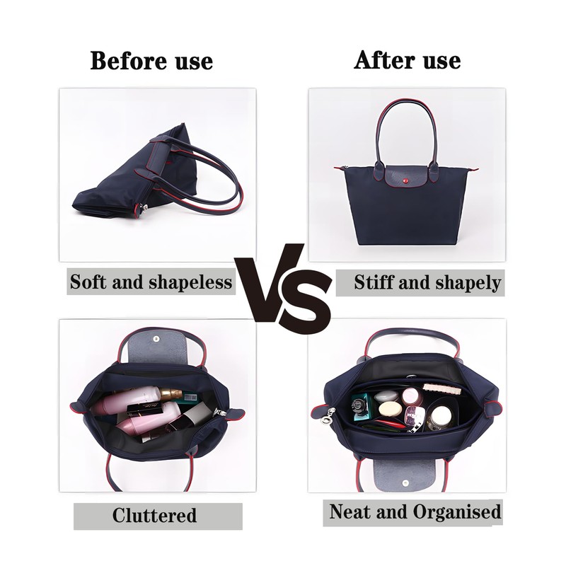 Nircho Bag Organiser for Longchamp, Felt Handbag Organiser with Multi