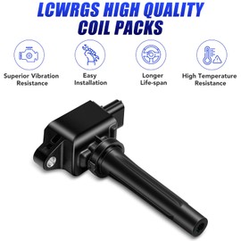 Set of 4 Ignition Coil Pack and Spark Plugs Fits for 2.0 2.5 Mazda 3 6 CX5 CX-5 CX3 MX5 CX-3 MX-5 Mazda3 Mazda6 2012 2013 2014 2015 2016 2017 2018 2019 Replaces UF656, 5C1894