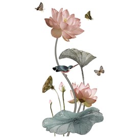 1 Set of Lotus Wall Stickers, Wall Stickers for Decoration, Living Room and Bedroom Wall Stickers, Wall Patterns On The Wall, Lotus Pattern Wall Stickers, Corridor Stickers.