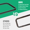 Racewill 12 inch Square Bend U-Bolt Kits, Heavy Duty Steel