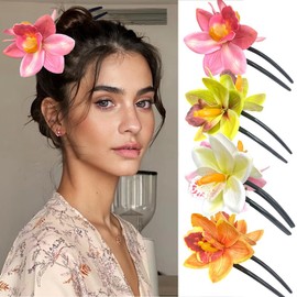 XFSRG Pack of 4 Women's Flower Jewellery Hair Mini Hair Clips Flower Hair Clips Ideal for Everyday and Party Hairstyles (4PS-B)
