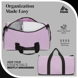 RBX Barrel Gym Bags for Men, Small Gym Bag for Women, Duffle Bag for Travel, Sports Bag, Camping, Weekend, Carry On, Overnight Duffel Bag for Women with Shoulder Strap