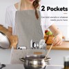 NLUS 2 Pack Kitchen Cooking Aprons, Adjustable Bib Soft Chef