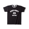 SPEED ADDICT 819 COLLEGE LOGO RINGER T-SHIRT BLACK x GRAY