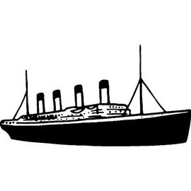 'Titanic Ship' Rubber Stamp - Unmounted Design for Crafting & Scrapbooking, A8 (RS00026567)