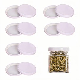 12 Pcs Jam Jars Polished Metal Twist-off Lids for Preserving Jars, Sauce Jars, Universal Canning Lids (63MM)