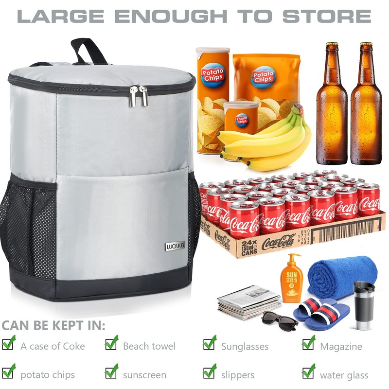 Wolka Insulated Cooler Backpack Outdoor - Leak Proof Backpack Cooler