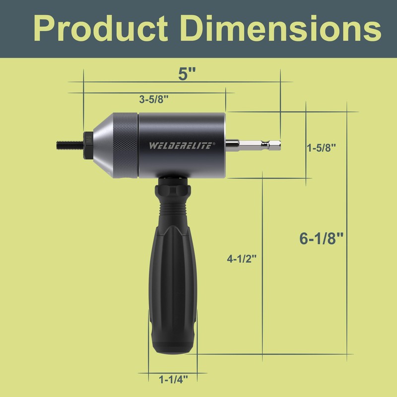 WelderElite Rivet Nut Drill Adapter Kit - Dual Drive Modes: