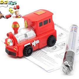 Fun Pen Inductive Car Truck Follow Any Drawn Black Line Mini Toy Engineering Vehicles Educational Toy