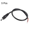 sourcing map 5pcs DC 3.5mm x 1.35mm 1A 30cm Male