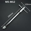 Extended M5-12 Ratchet Tap Wrench Adjustable T-Handle Spanner Hand Screw