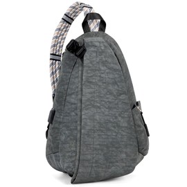 ecosmile Large Sling Bag Nylon Purse Crossbody Bags for Women Waterproof Shoulder Bag for Women Men Travel Hiking