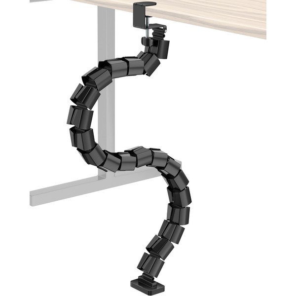 DeskLogics Clamp-On Vertebrae Cable Management Spine – Adjustable Length Cable