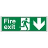 Fire Exit - Fire Exit Arrow Down - 300 X