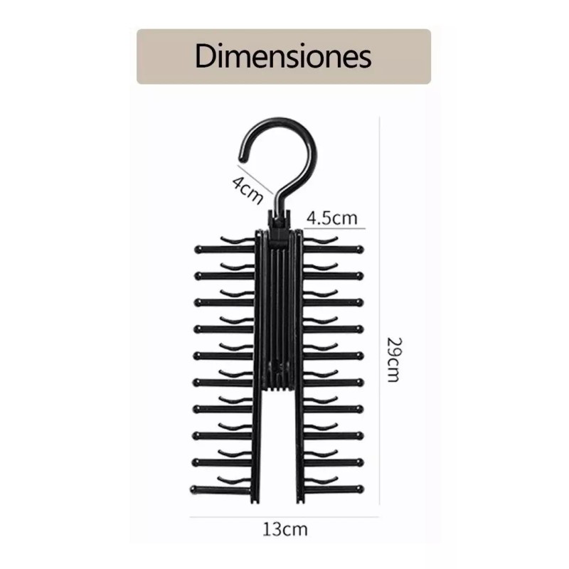 Dolores 2 Pcs Gancho Multiusos Colgar Cinturones Bolsa Corbata Ropa