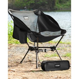 Mojest Portable Camping Chair – Lightweight, Compact & Heavy-Duty Folding Chair for Adults, Supports 330 lbs – Ideal for Backpacking Hiking, Fishing, Beach, Picnic & Lawn (Black)