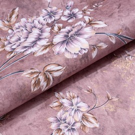 WRAPAHOLIC Vintage Floral Wrapping Paper Sheet - 6 Sheets Grey Purple Floral Design Folded Flat for Wedding, Birthday, Party, Baby Showers - 19.7 Inch X 23.5 Inch Per Sheet