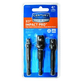 Century Drill & Tool 68584 Impact Pro Square-Drive Socket Adapter Set, 3-Piece