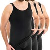 HERMKO 3007 Pack of 3 Extra Long Men's Vest (+10