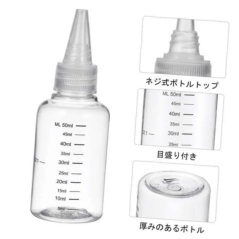COHEALI 10Pcs Pointed Mouth Cosmetics Bottle Squeeze Empty Bottles Applicator
