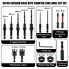 Mayouko Countersink Drill Bit Set, 15 PCS Tapered Drill Bits