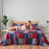 Ycosy Plaid Quilt Set Queen Size Country Patchwork Bedding Set