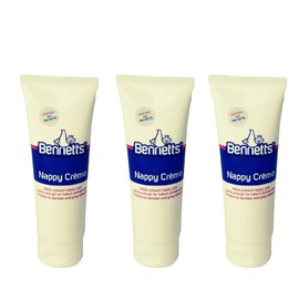 Bennetts Nappy Cream -Helps to prevent nappy rash and protect baby’s delicate skin-Gentle enough to use from birth, 75 ml, Pack of 3