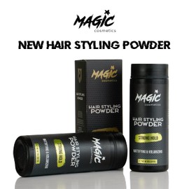 Magic Cosmetics Hair Styling Powder 20gr | Unisex Root Hair Styling Powder | Matt Look | Anti-Gravity Powder Styler & 030 Hair Beard Styling Comb | Flexible | Anti-Static Handle | For Hair and Beard
