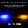 Aolyty Solar Warning Light, Bright Yellow and Blue Light Flashing