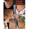 FaithHeart Collar Cuero negro Collar Cuero Trenzado Cadena Hombre Cordon