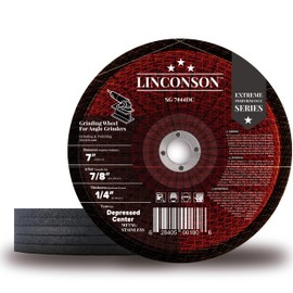 LINCONSON 5 Pack 7 Inch Grinding Wheel for Metal & Stainless Steel Used On Angle Grinder 7”x1/4”x7/8" Depressed Center (SG 7044DC)