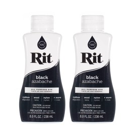 Rit Dye Multi-Purpose Liquid 8 OZ. | Great for Clothing, Accessories, Décor, and Much More | 2-Pack, Black